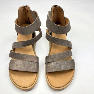Garnet Hill Luna Sport Sandals Women 38‎ US 8 NWOB $169 Zip Closure Wedge